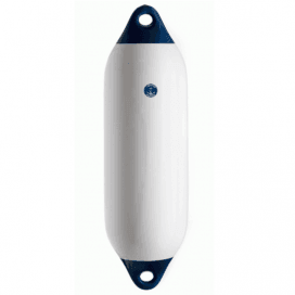 White and Blue Coloured-end Cylindrical Fenders 18 x 65 (7 x 26) - 4Boats