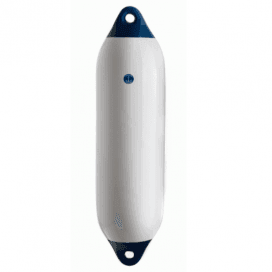White and Blue Coloured-end Cylindrical Fenders 23 x 75 (9 x 30) - 4Boats