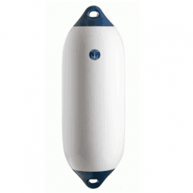 White and Blue Coloured-end Cylindrical Fenders 27 x 85 (11 x 33) - 4Boats