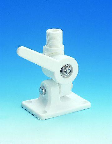 White Antenna Base Moulded Nylon 64x92mm - 4Boats