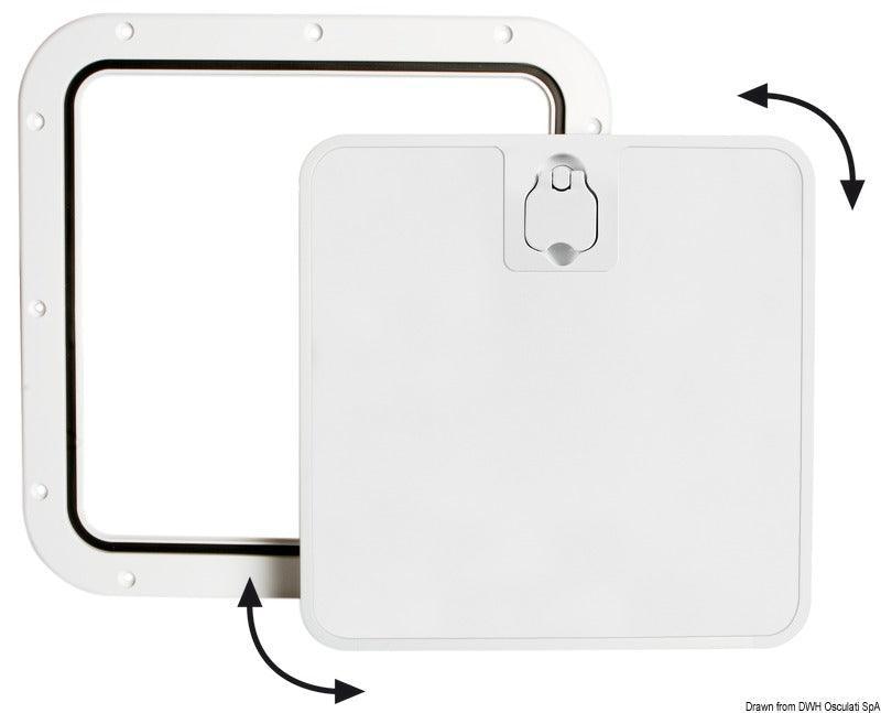 White Inspection Hatch Removable Lid 375 x 375 mm - 4Boats
