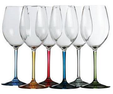 Wine Glass with Coloured Base - 4Boats
