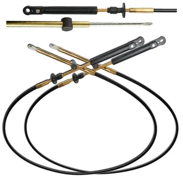 Johnson Evinrude OMC gear and throttle control cables for parts identification