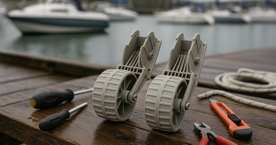 Installing Compact Dinghy Launching Wheels on Your RIB Transom