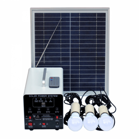 Instruction manual for 15W solar lighting system with FM radio and MP3 player - 4Boats