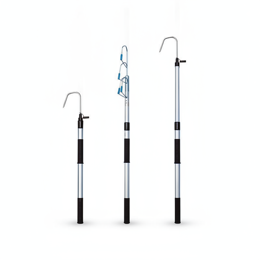 Telescopic Gaff 30mm Anodised Aluminium Pole 800-1205mm | 4Boats - Alternative angle image 2