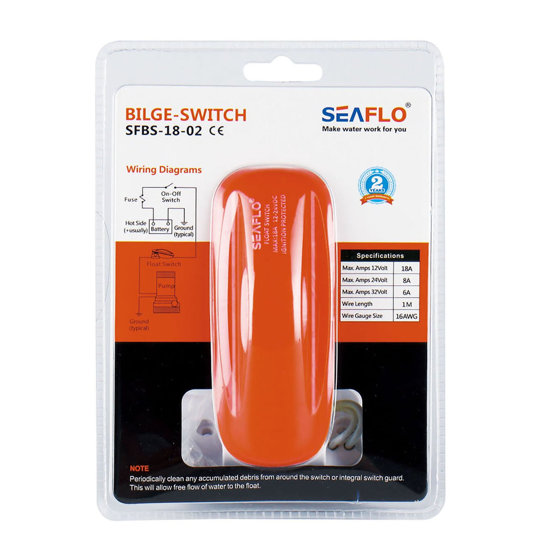 02 Series SEAFLO Bilge Pump Float Switch SFBS-18-02 - 4Boats