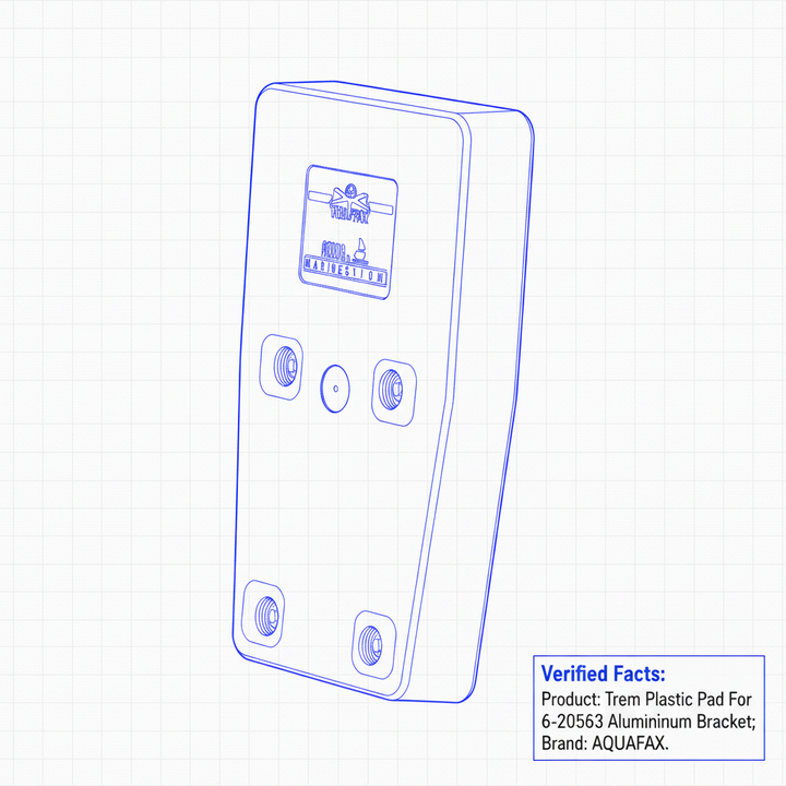 Trem Grey Plastic Pad For 6-20563 Aluminium Outboard Bracket - Technical specification image 3