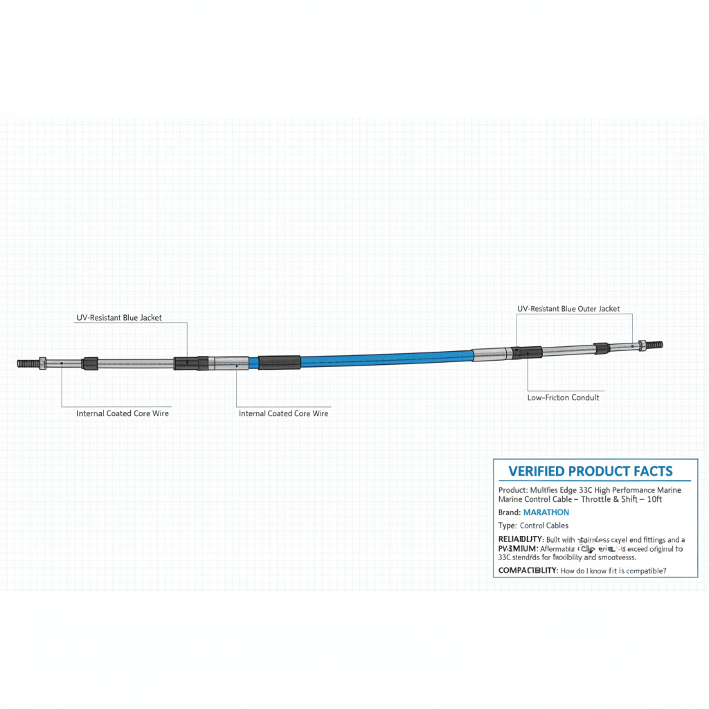 33C EDGE Engine Control Cable - 10ft - Technical specification image 3