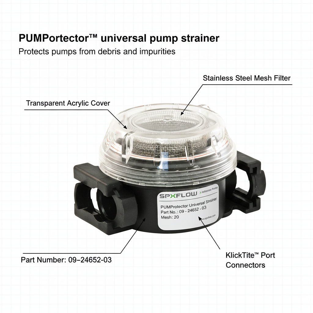 Johnson Pump 09-24652-03 Universal PUMProtector Strainer 20 Mesh Aqua Jet Filter - Technical specification image 4
