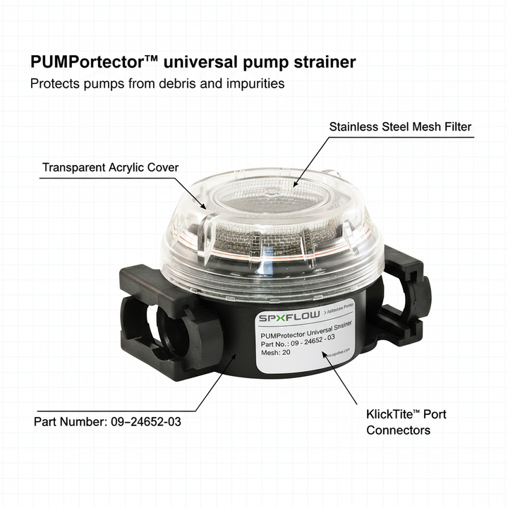 Johnson Pump 09-24652-03 Universal PUMProtector Strainer 20 Mesh Aqua Jet Filter - Technical specification image 4
