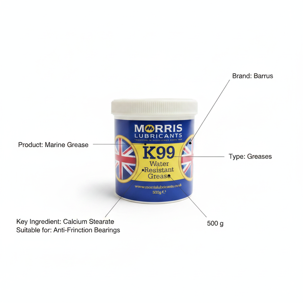 Morris K99 Water Resistant Marine Grease 500g Stern Tube Trailer Bearings - Technical specification image 2