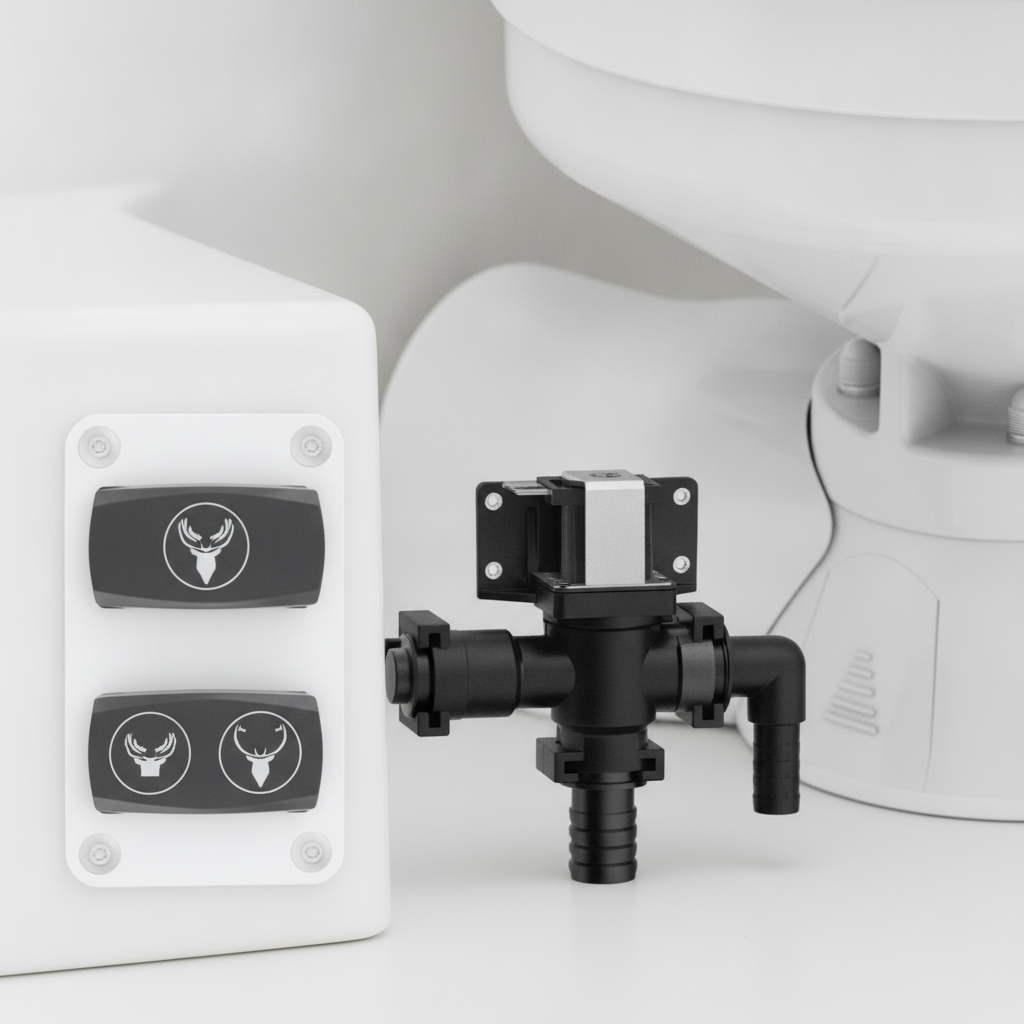 Seaflo Quiet Compact Fresh Water Electric Toilet | 4Boats - Product detail image 3