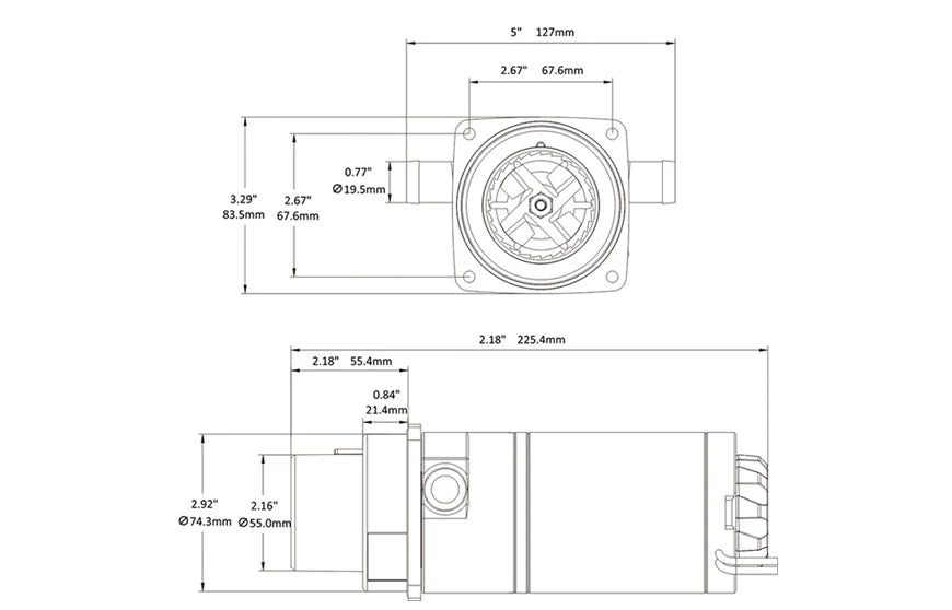 SEAFLO 24V Marine Toilet Flush Pump SFMTE2-01 MTP201 Replaces Jabsco 37010