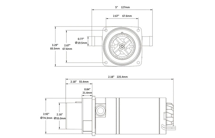 SEAFLO 24V Marine Toilet Flush Pump SFMTE2-01 MTP201 Replaces Jabsco 37010