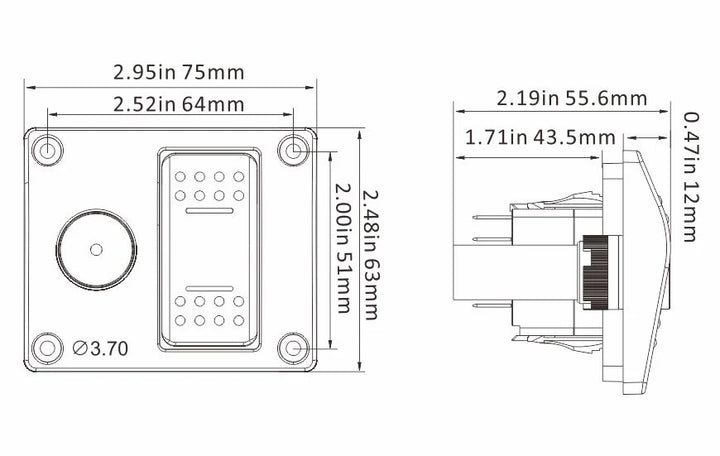 SEAFLO 24V Bilge Alarm Switch Panel 10A Max Audible Visual Marine Boat ASP201