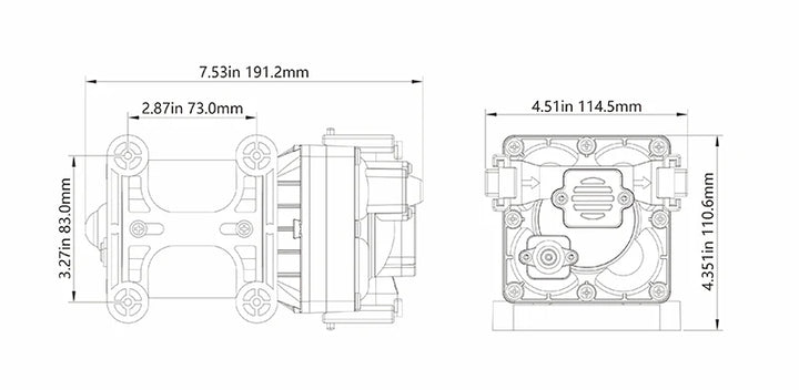 Seaflo Toilet Rinse Pump 12V 240GPH  - Toilet Flush