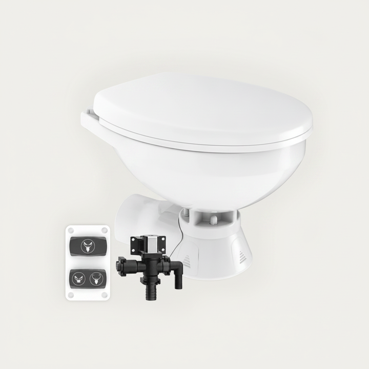 Seaflo Quiet Flush Freshwater Electric Toilet 24V Regular - Catalogue image 4