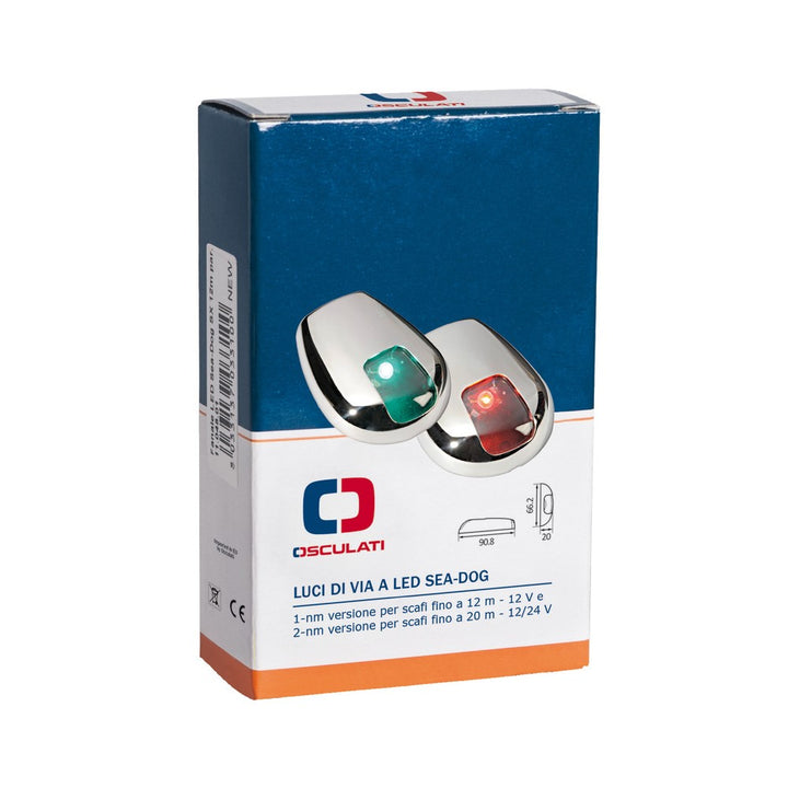 Osculati Sea-Dog Bulkhead LED Navigation Light - 20M, 112.5° Stbd