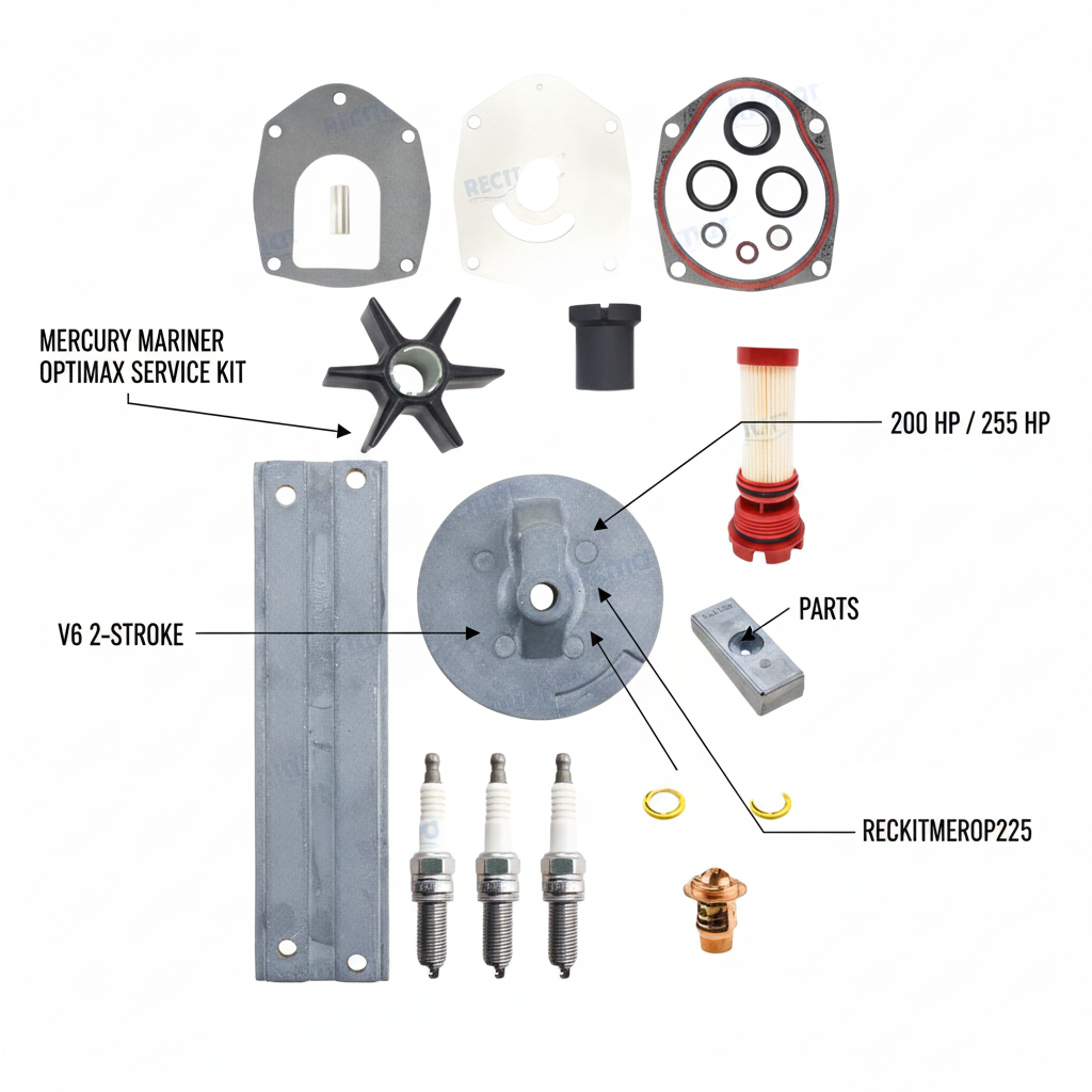 Mercury Mariner OptiMax 200 225HP V6 2-Stroke Service Kit RECKITMEROP225 - Technical specification image 2