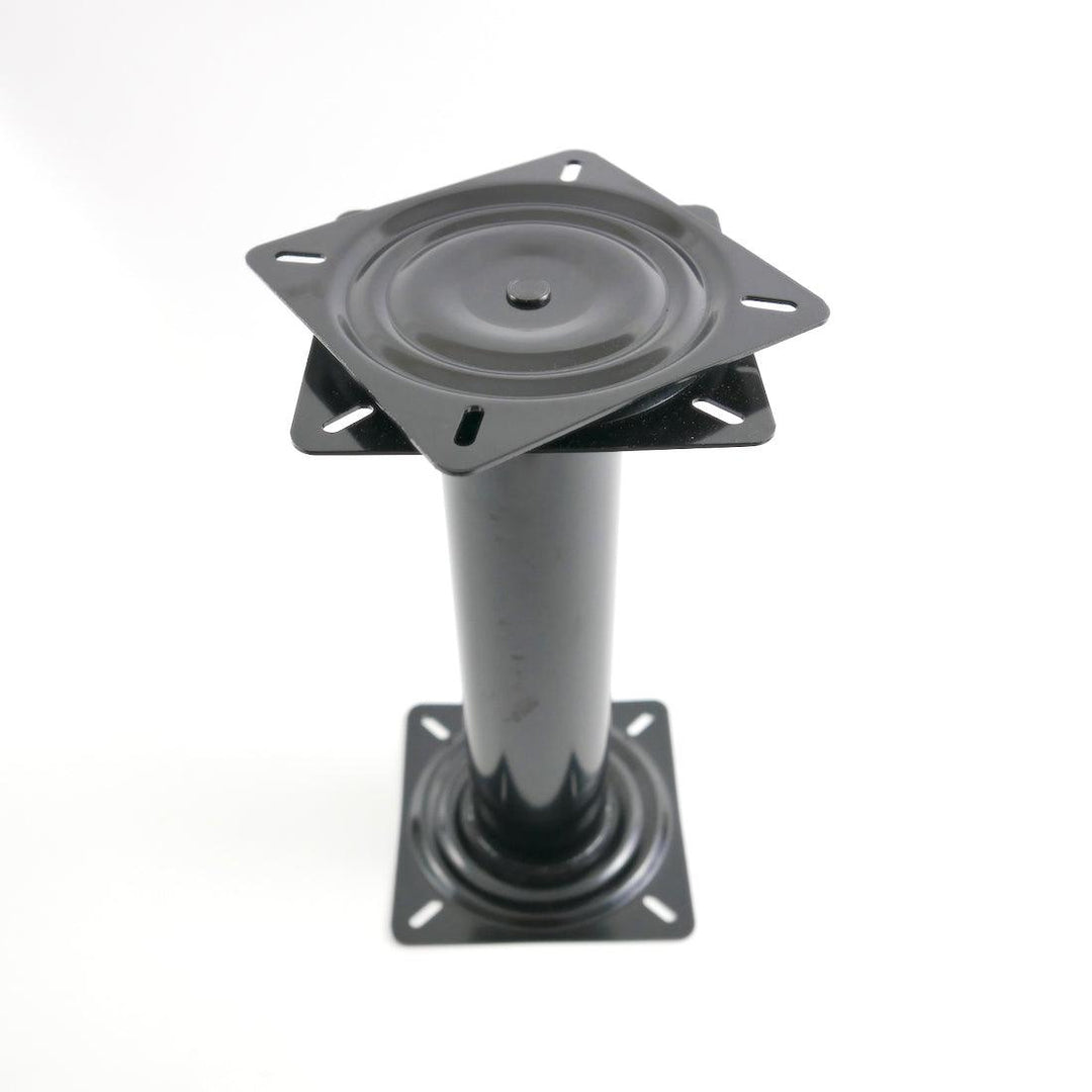 14″ Tall Seat Pedestal with 360° Seat Swivel, Black Steel - 4Boats