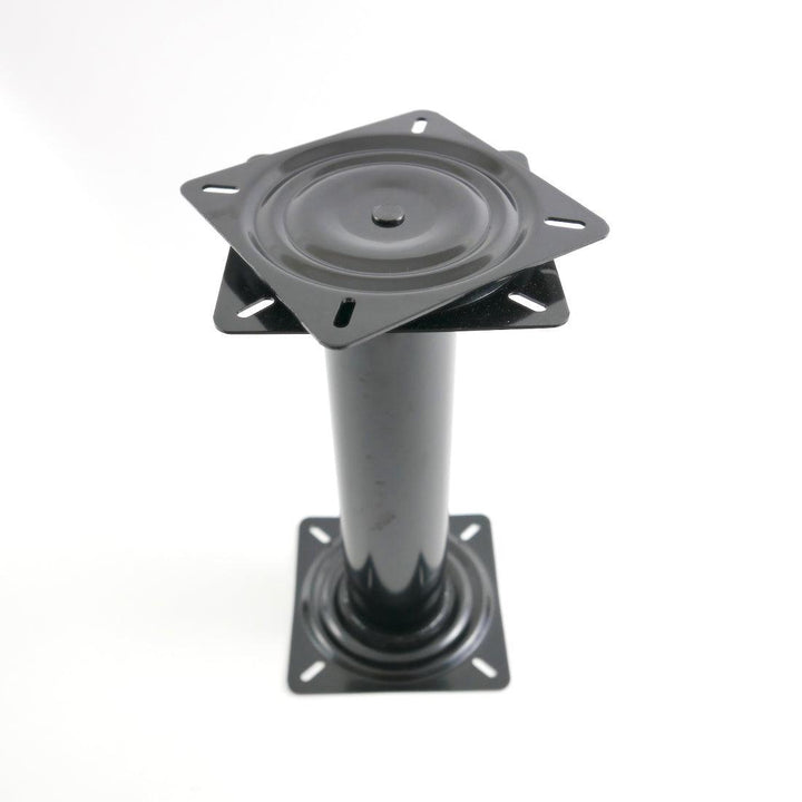 14″ Tall Seat Pedestal with 360° Seat Swivel, Black Steel - 4Boats