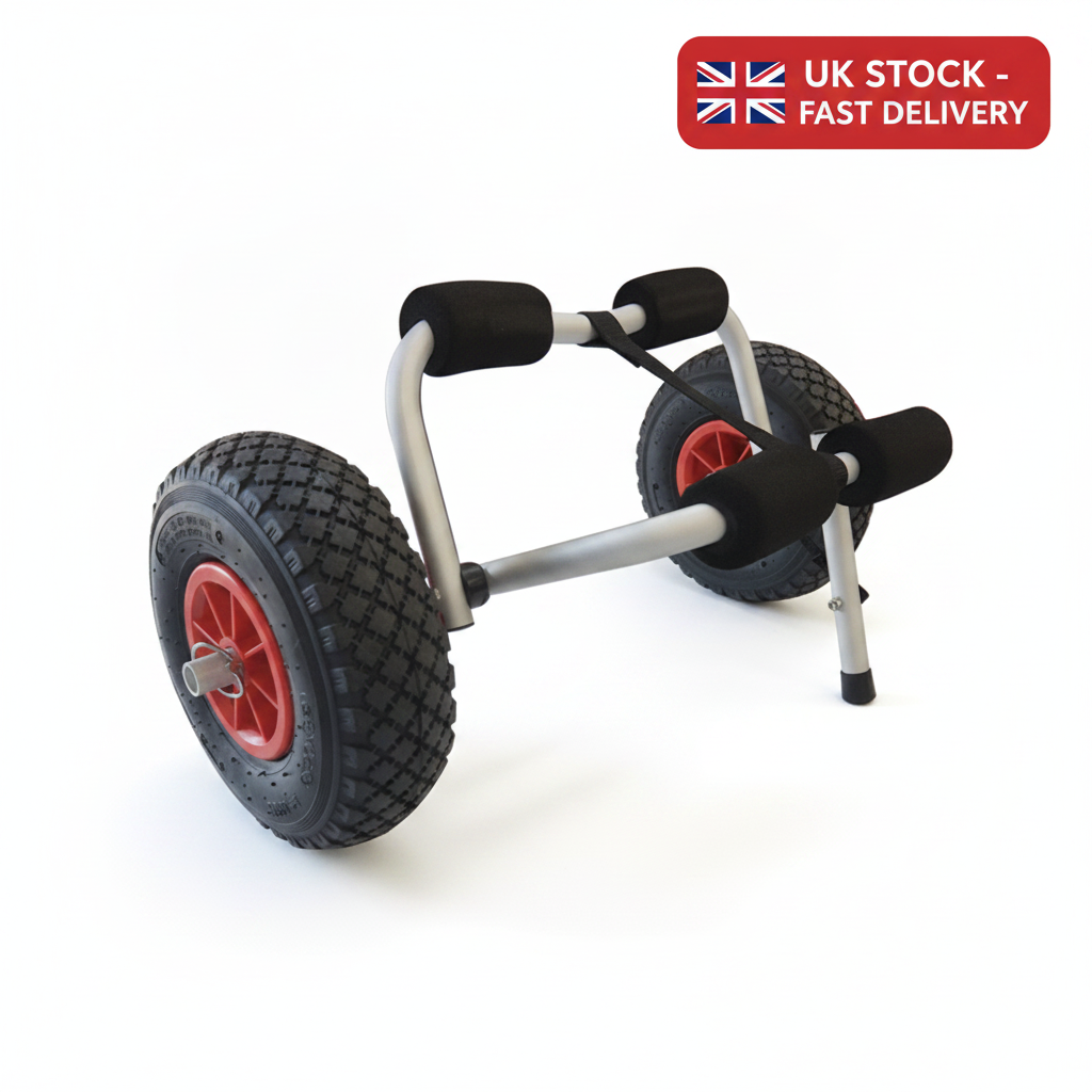 Riber Kayak Trolley | Alloy Cart, 25 cm Pneumatic Wheels | 4Boats - UK Stock image 1