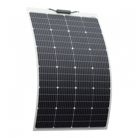 150W SEMI-FLEXIBLE FIBREGLASS SOLAR PANEL WITH DURABLE ETFE COATING - 4Boats