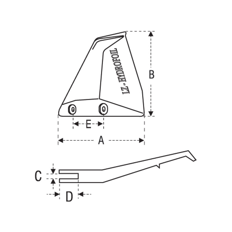 LZ Hydrofoil Doel Fin - Outboard stabiliser up to 50HP | 4Boats