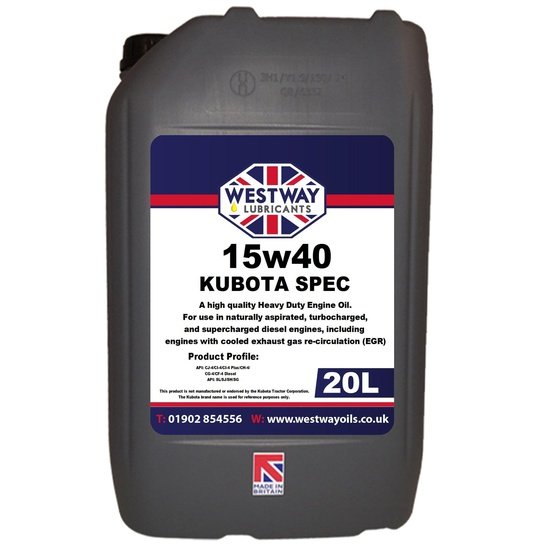 15W40 Engine Oil for Kubota Diesel Engines Mineral - 4Boats