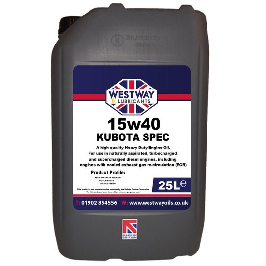 15W40 Engine Oil for Kubota Diesel Engines Mineral - 4Boats