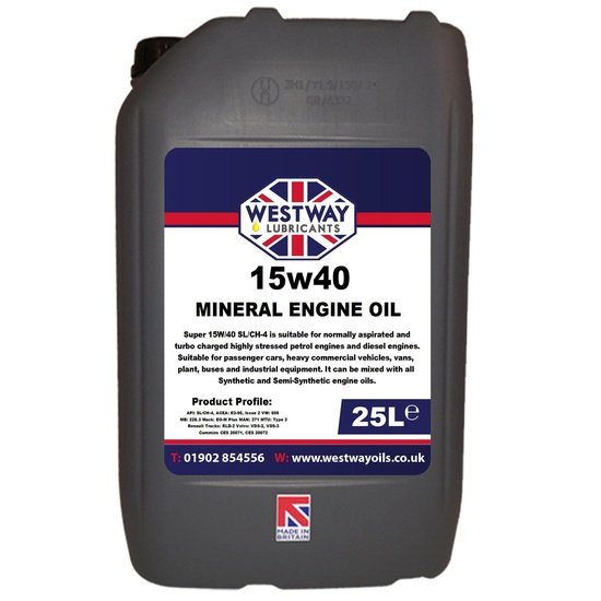 15w40 Mineral Engine Oil Petrol / Diesel - 4Boats