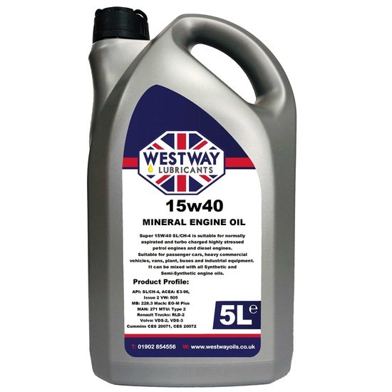 15w40 Mineral Engine Oil Petrol / Diesel - 4Boats