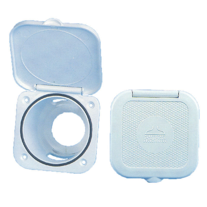 Case for Shower Head, Square, w/Lid, 95x95mm, Cream