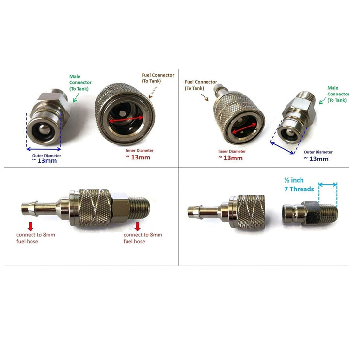 Honda Outboard Fuel Tank Connector | Quick Disconnect Coupler for 15–130HP Engines