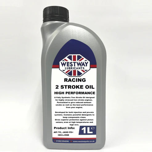 Westway Oils 2 Stroke Fully Synthetic Racing Oil Red JASO FD ISO-L-EGD 2TFS