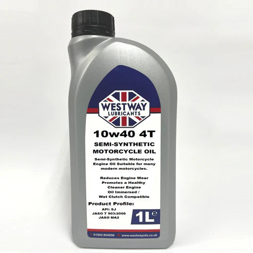 10W40 4T Semi Synthetic Motorcycle Oil 4-Stroke JASO MA2 API SJ Marine Engine