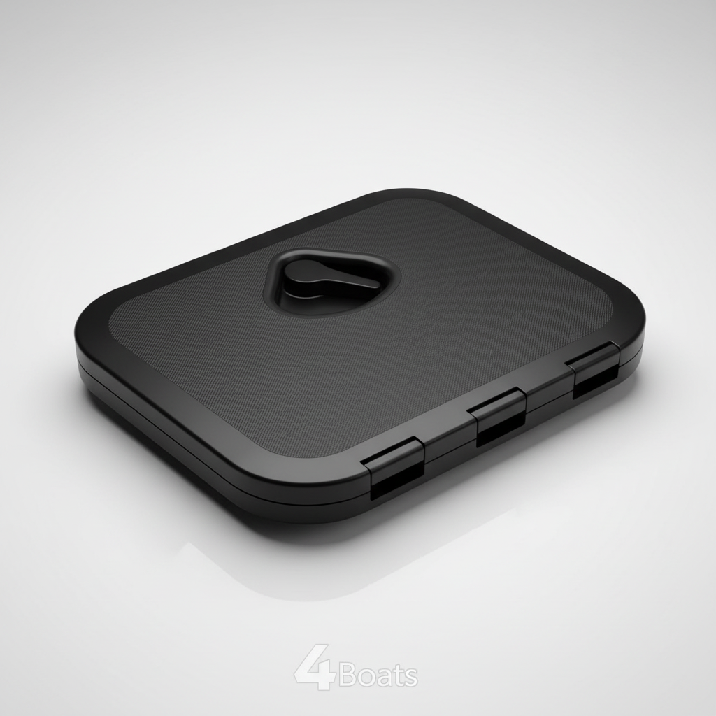 TOP LINE Deck Hatch 270×375 mm Black ISO 12216 | 4Boats - Technical specification image 4