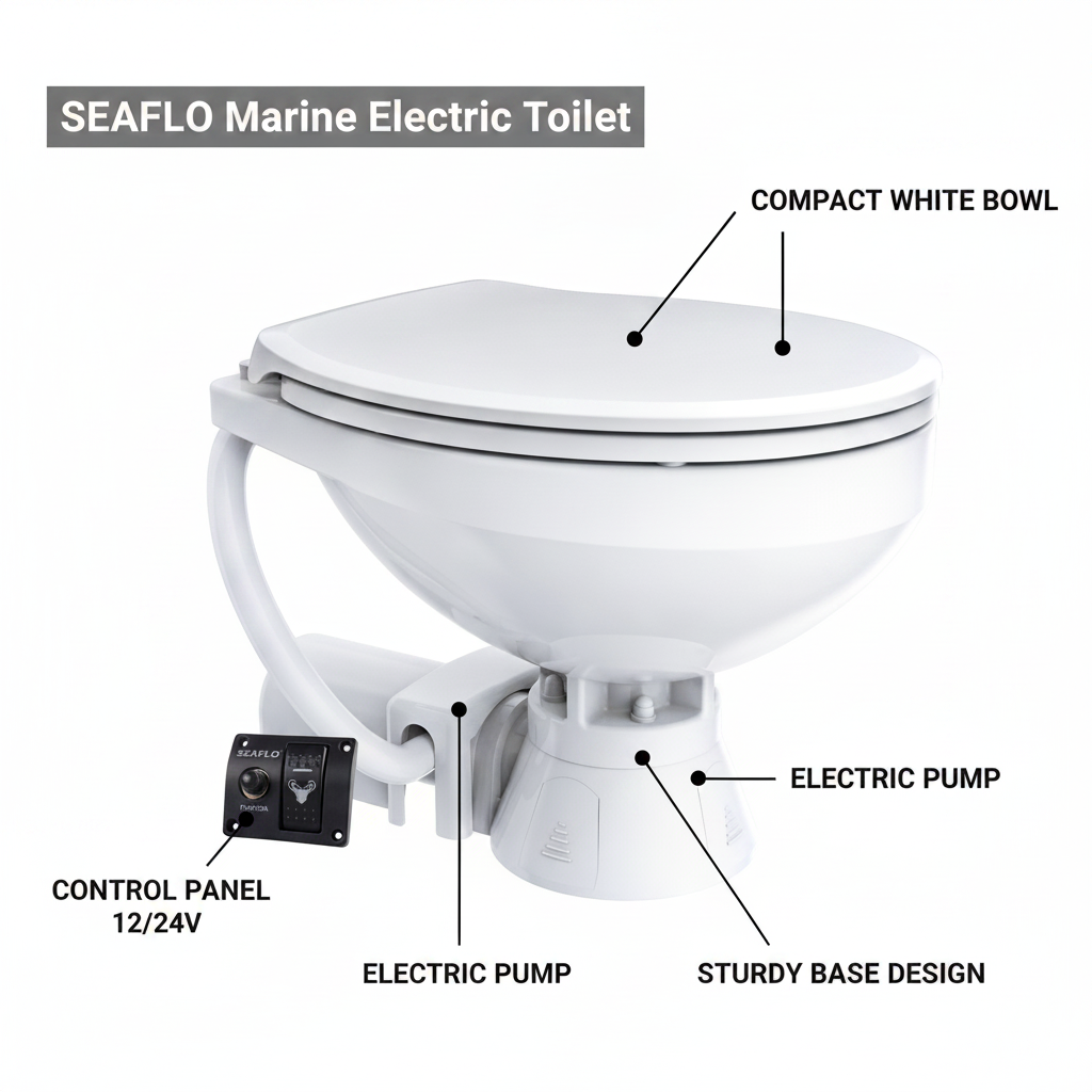 SEAFLO  Marine 12/24V Compact Electric Marine To | 4Boats - Technical specification image 2