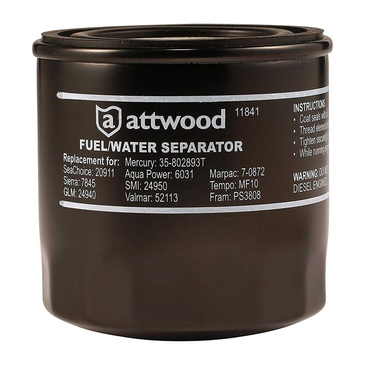 2 pcs x Attwood Fuel/Water Canister with 10 Micron Filter - 4Boats