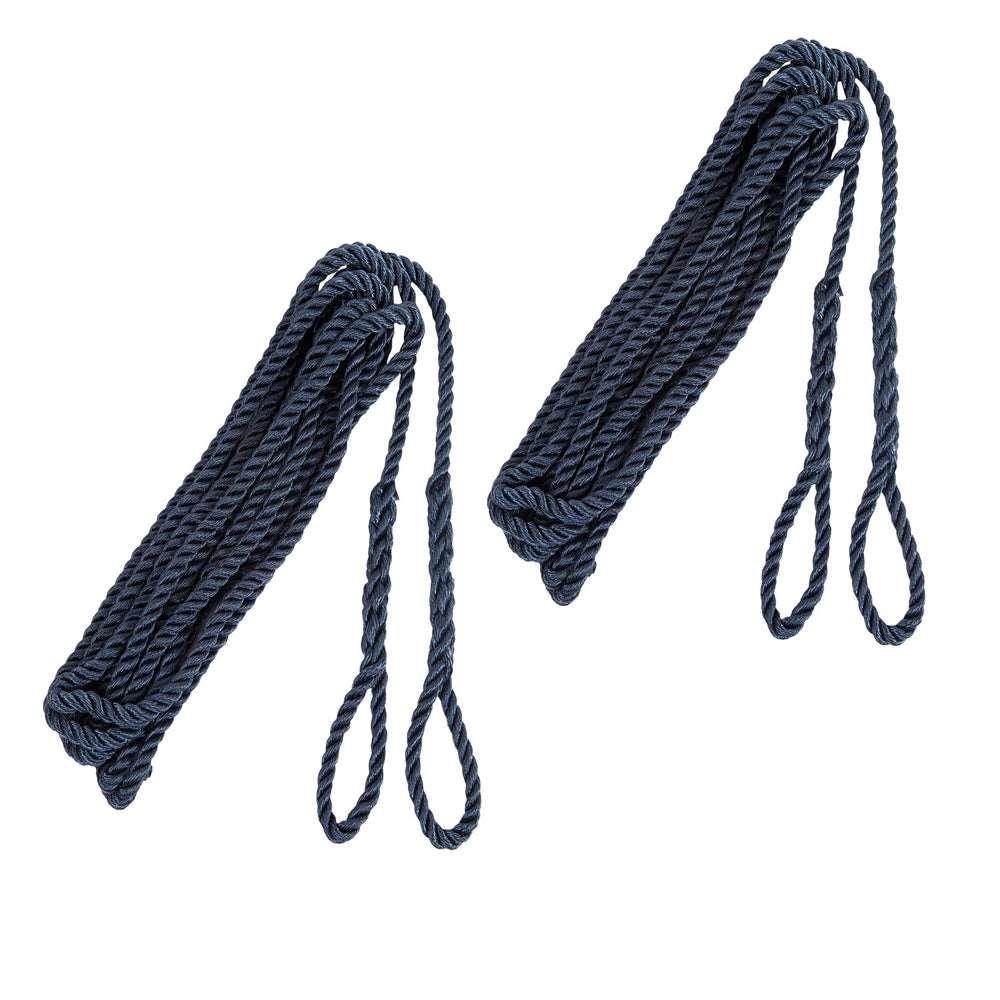 2 x Fender Rope Lanyard / Line 8mm With Loop - 4Boats