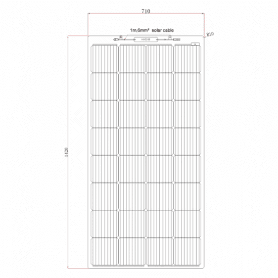 200W SEMI-FLEXIBLE FIBREGLASS SOLAR PANEL WITH DURABLE ETFE COATING - 4Boats