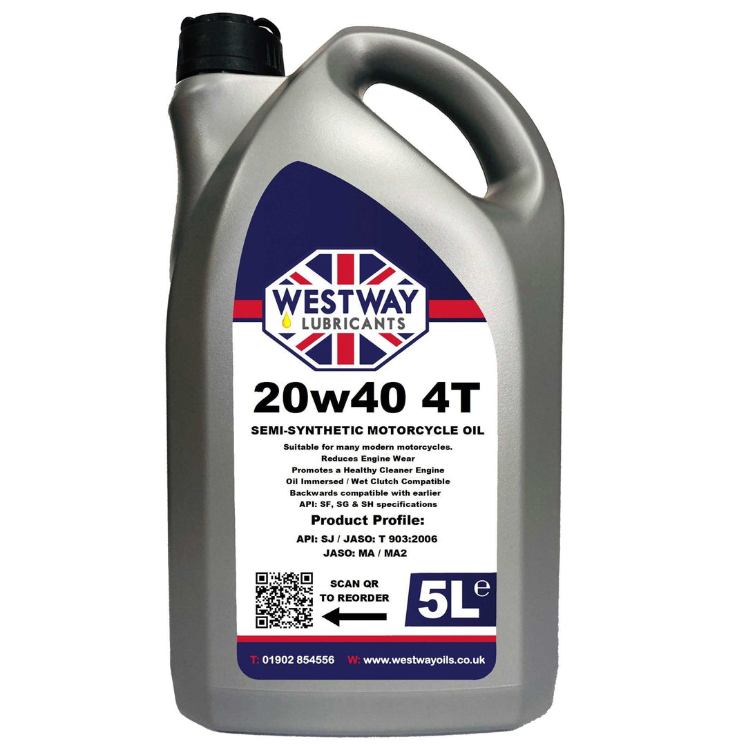 20w40 4T Semi-Synthetic Motorcycle Oil - 4Boats