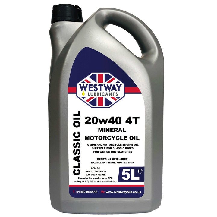 20w40 Motorcycle Oil - Mineral Based - 4Boats