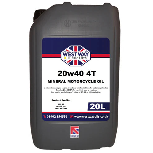 20w40 Motorcycle Oil - Mineral Based - 4Boats