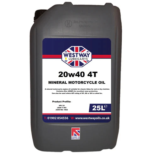 20w40 Motorcycle Oil - Mineral Based - 4Boats