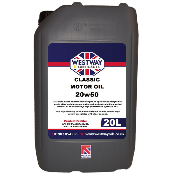 20w50 Mineral Classic Motor Oil API: SG/CF - 4Boats