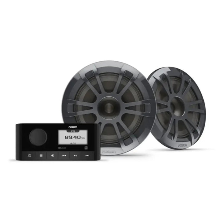 Fusion MS | RA60 Bundle: EL 6.5in 80W Sports Grey Speakers | 4Boats