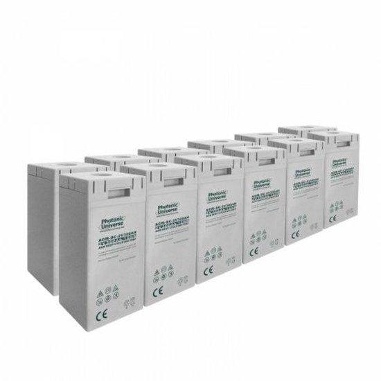 24V 300Ah AGM deep cycle battery bank (12 x 2V batteries) for large power systems and energy storage - 4Boats