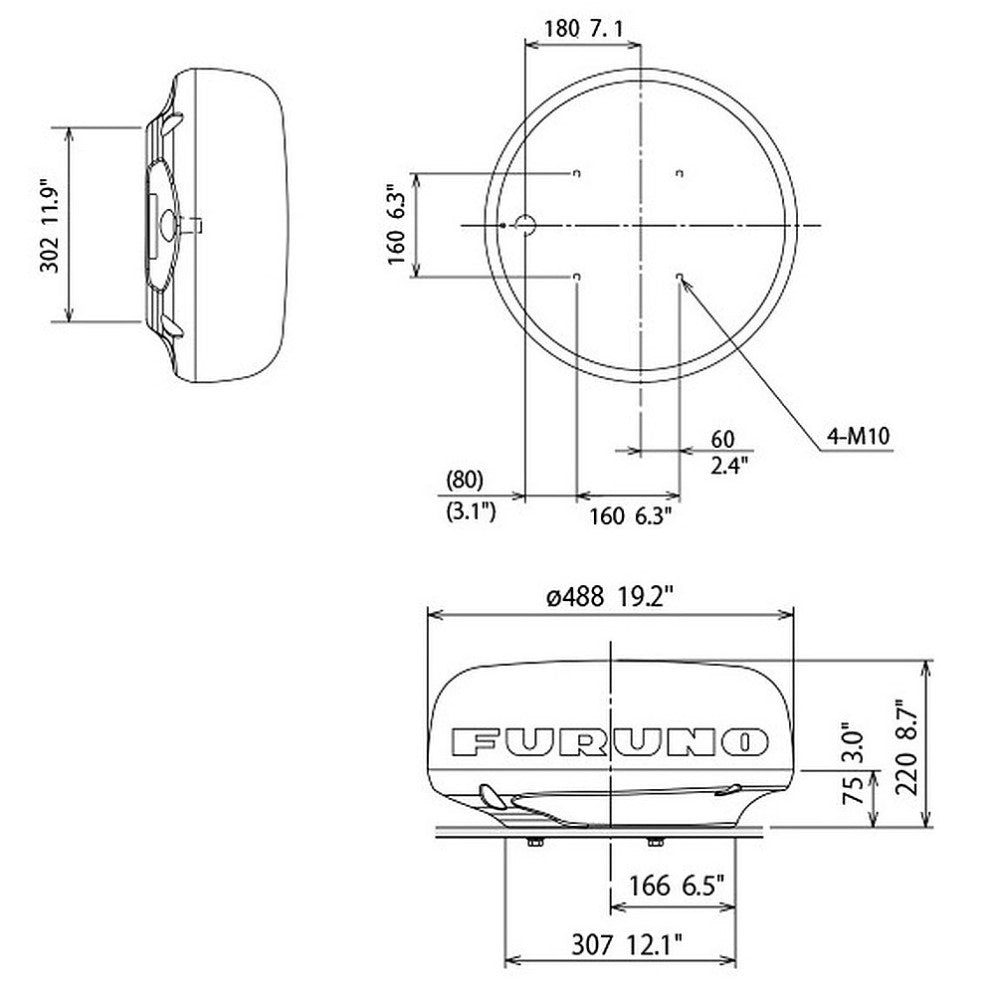 Furuno DRS2D | NXT 19\" Doppler Radome | 4Boats